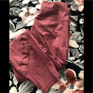 Workout leggings dusty rose color